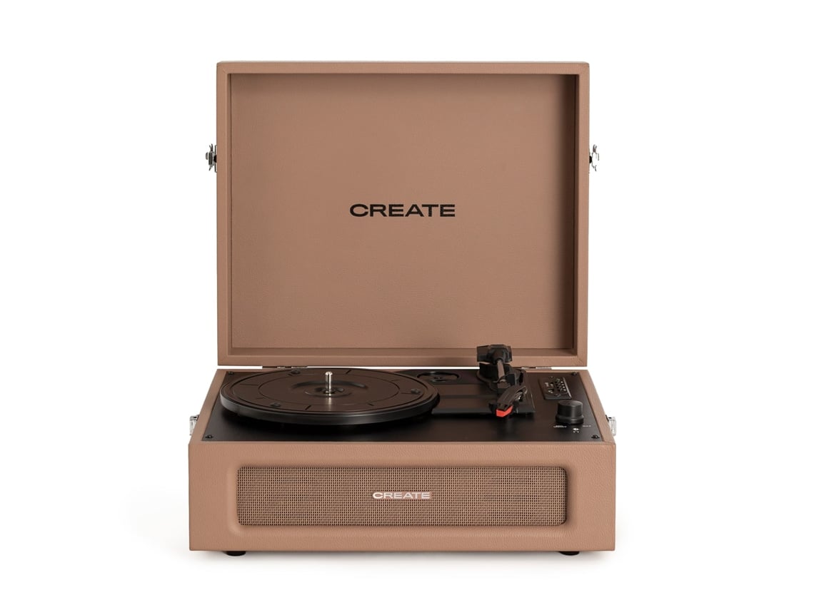 Create - Record Player Retro - Tocadiscos Retro Com Bluetooth, Usb, Sd, Microsd E Gravador / Reprodutor De Mp3