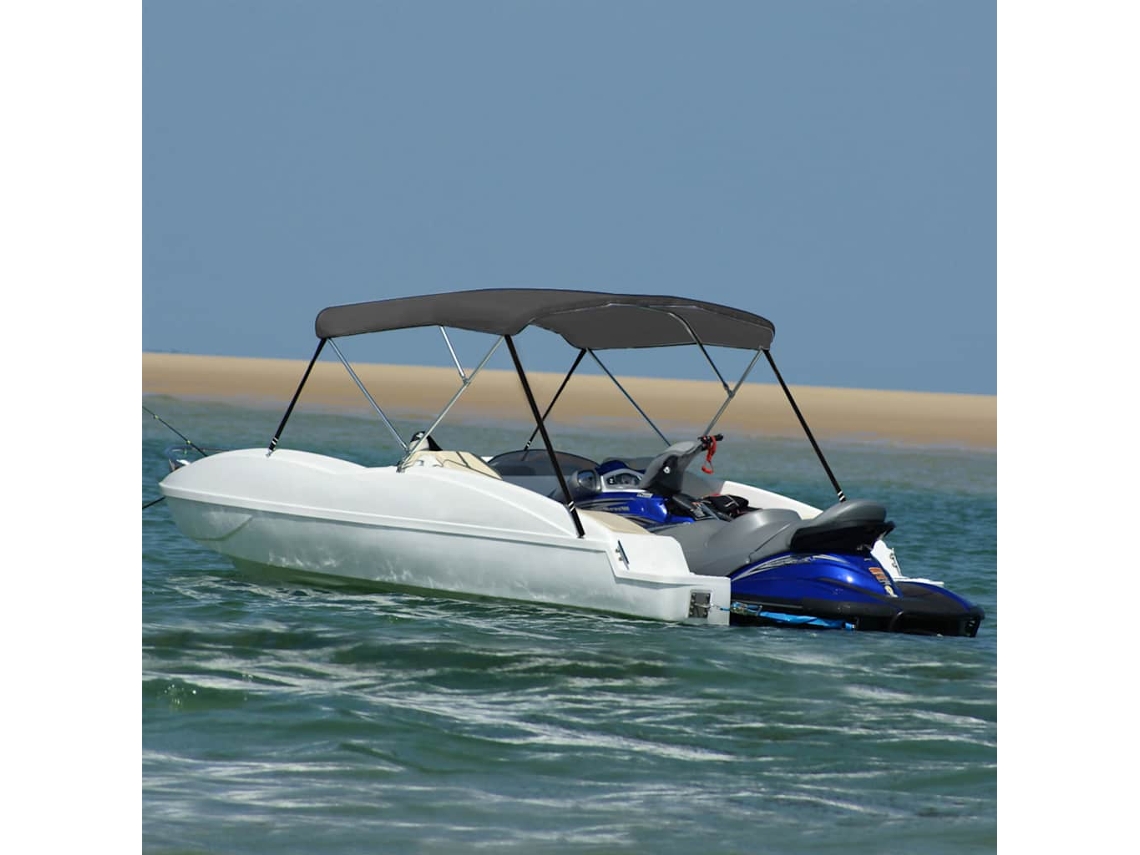 Vidaxl Toldo Em 3 Arcos Bimini 183x140x137 Cm Antracite