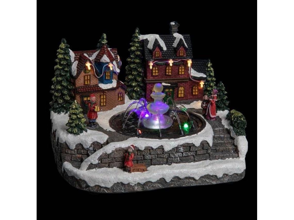 Fonte da Vila do Natal e das Crianças 10 Luzes Led Transformador Feeric e Luzes de Natal Feeric Luzes de Natal