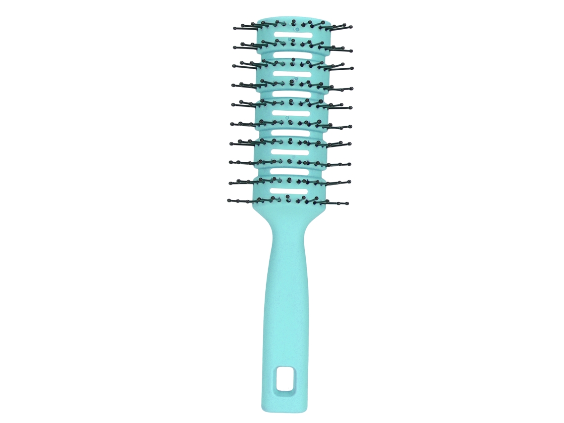 Escova De Cabelo Desembaraçadora Abs Antiestática Com Vento E Massagem Para Cuidado Capilar Verde