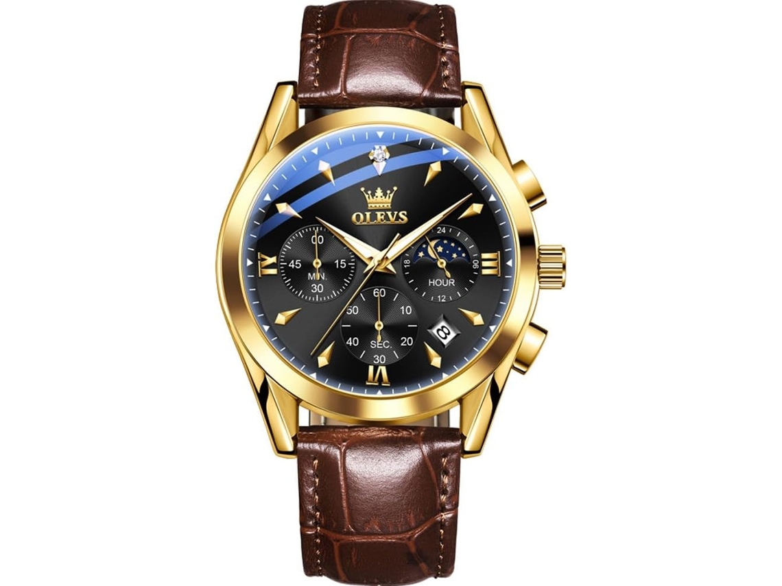 Lurelia Relógio Digital Masculino, Movimento De Quartzo, Cronógrafo, Cronómetro, Data/calendário, Luminoso, Fase Da Lua, 1,57 Polegadas, 40 Mm, 230 Mm