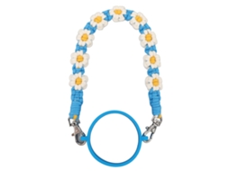 Alça de Garrafa Silicone Flor Azul para Viagem