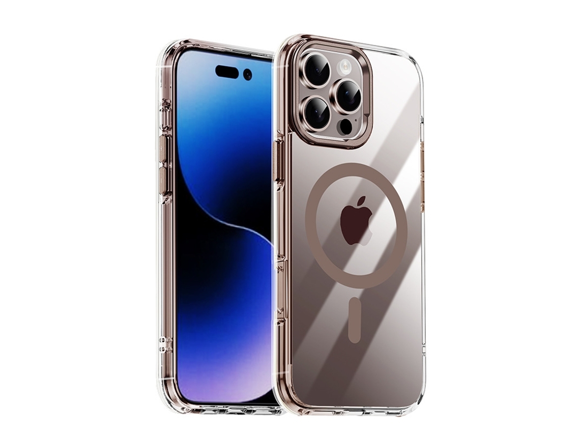 Zsanfs Capa Para Iphone 16 Pro Max, Compatível Com Magsafe, Antichoque, Cor Dourado