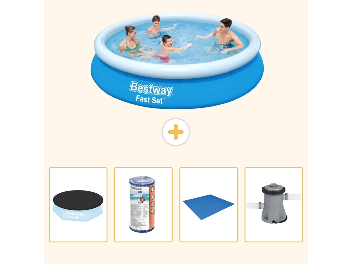 Bestway Piscina Bestway Fast Set Redonda - 244x61 Cm - 5-peças S167