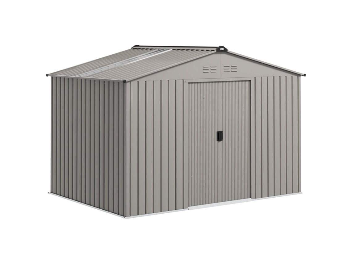 Abrigo de Jardim Aço e Pp Cor Cinzento 277x195x192cm Outsunny