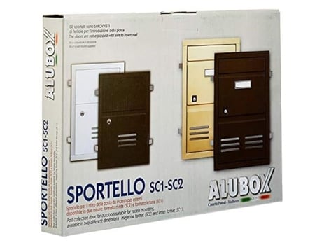 Caixa de Correio - Frente e verso - Parede - Cinza - ALUBOX - Letterbox - 370 mm - 365 mm - 285 mm ALUBOX