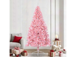 Vidaxl Árvore De Natal Artificial Pré-iluminada Rosa 240 Cm Pvc