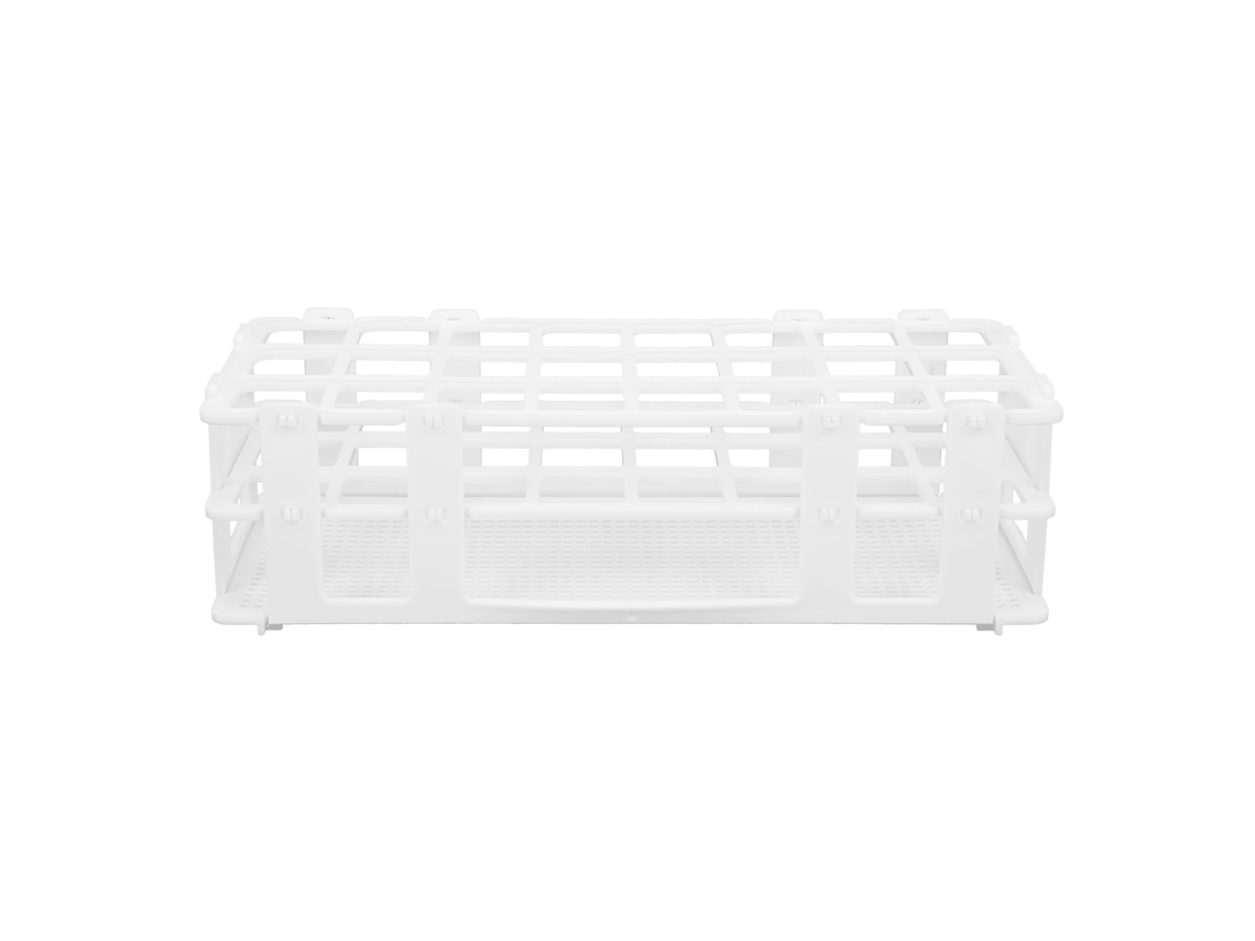 Porta Tubos De Plástico Desmontable 24 Agujeros Para Laboratorio 25x25mm