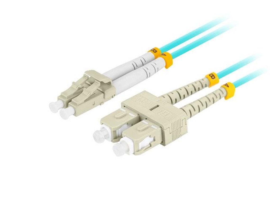 Cabo De Fibra Óptica Lanberg Para Rede, Servidor E Computador, Lc Upc Sc Duplex