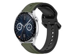 Pulseira De Silicone Bicolor Com Formato Convexo Para Huawei Watch Gt3 46mm 22mm