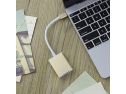 Adaptador Type C Usb3.1 To Vga Adapter Usb-C To Vga Connector Golden Digital Hub