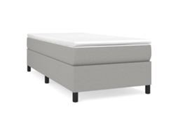 Estrutura de Cama com Molas Tecido Cinzento Claro MAISON EXCLUSIVE (90x200 cm)