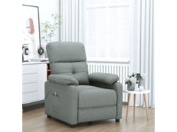 Vidaxl Poltrona De Massagens Tecido Cinzento-escuro