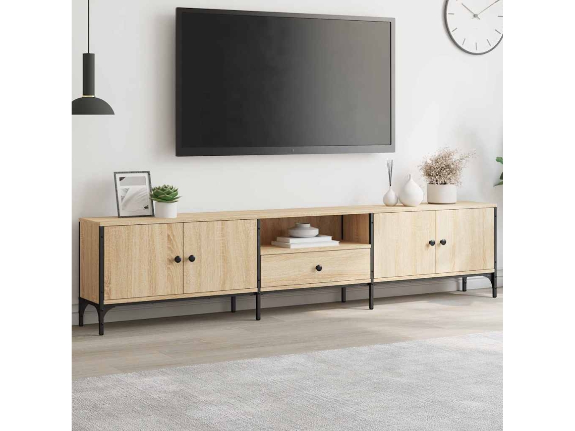 Vidaxl Móvel Tv C/ Gaveta 200x25x44 Cm Deriv. Madeira Carvalho Sonoma