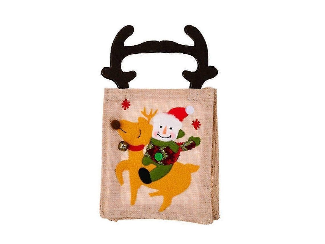Sacolas De Presente De Natal 3d, Tecido Resistente, Padrões Festivos, 19x16cm