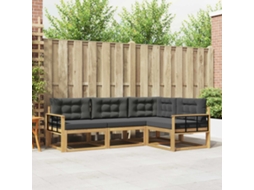 Vidaxl Conjunto De Sofás Para Exterior 3 Pcs Branco E Antracite