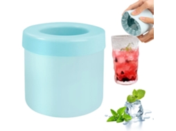 Formas Cilíndricas De Silicone Para Cubos De Gelo, 60 Cubos, Ideal Para Bebidas, Café E Utilização No Congelador. Azul Hexinyigjly