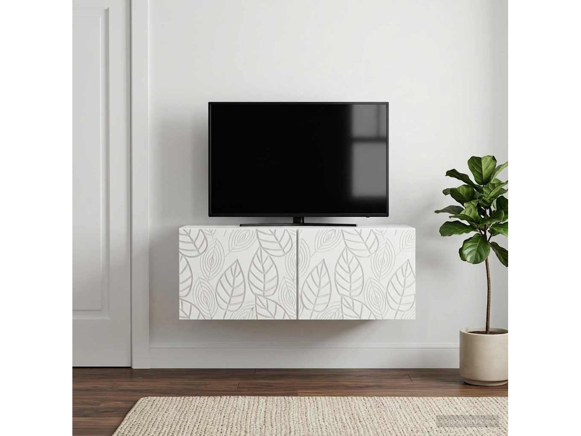 Vidaxl Gabinete De Tv De Parede 59,5 X 41 X 30 Cm Branco