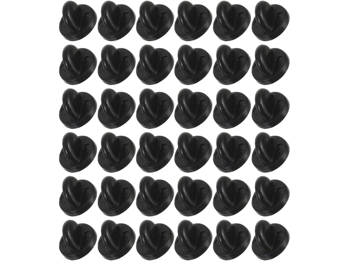Bestyash 300 unidades de Tarraxas Bêbados para Pins de Esmalte, Encontros Seguros e Suporte Confiável, Pretas, Ideias para