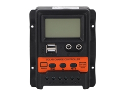 Regulador de Carga Solar Pwm Lcd 12v 24v 10a 2 Usb Painel Solar S/MARCA
