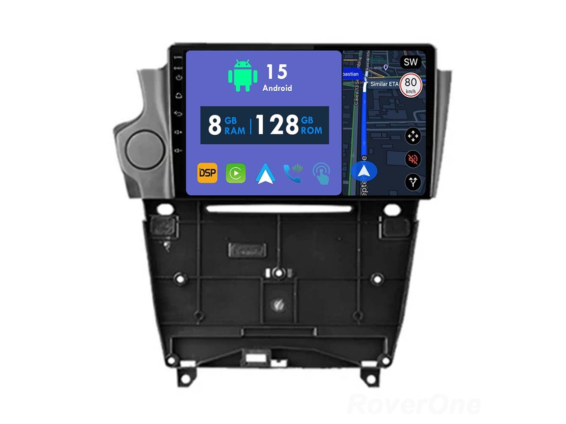 Auto Rádio Carro Bluetooth Autoradio 8GB RAM 128G ROM CarPlay Navegação GPS Ecrã Táctil RoverOne para Citroen DS4 DS5 DS6 DS 5LS 2014-2017  