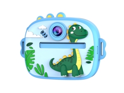 Câmera Instantânea Infantil (tela Padrão A, Bateria Grande, Cartão de Memória Não Incluído) YUNZII (dinossauro Azul)