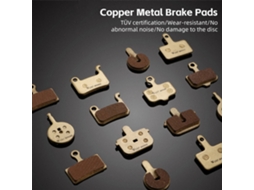 Pastilhas de Freio a Disco para Bicicleta Mtb, Semi metal, Base de Cobre, Resistente ao Desgaste