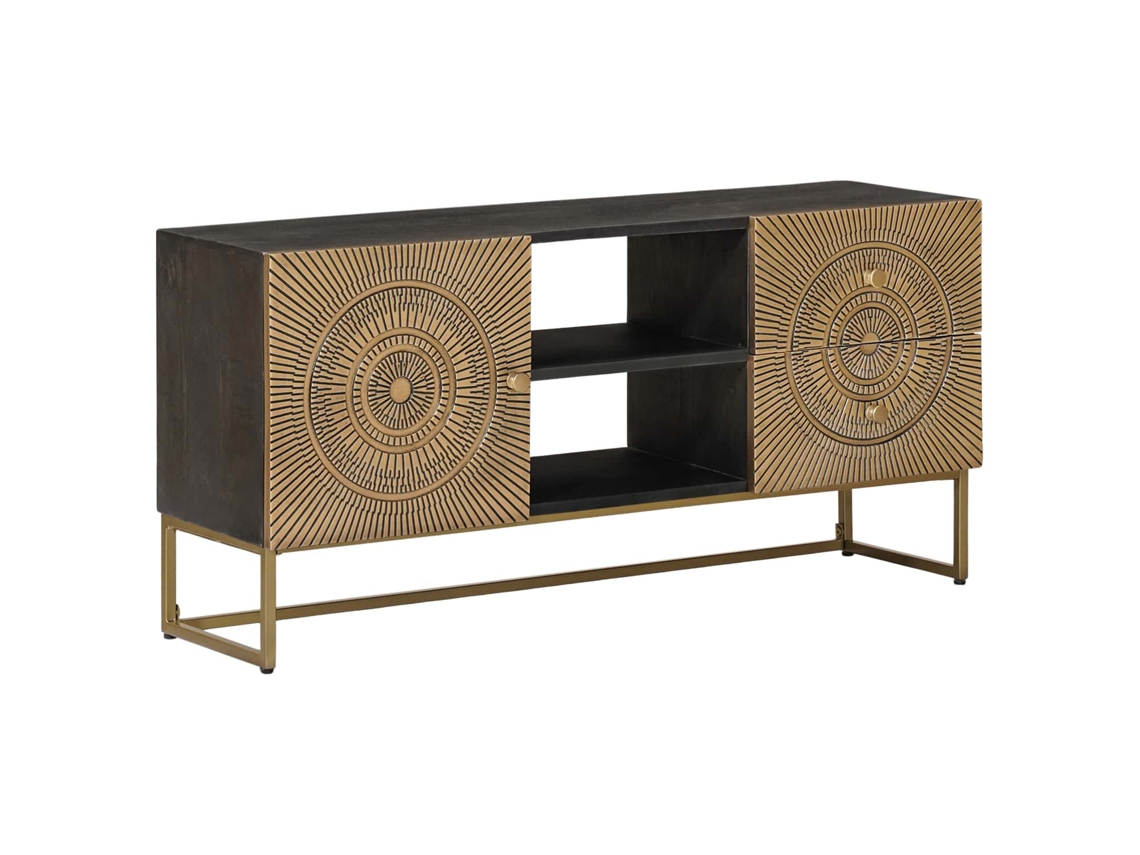 Vidaxl Gabinete Para Tv Com Gaveta Com Porta Latão 105 X 30 X 50 Cm