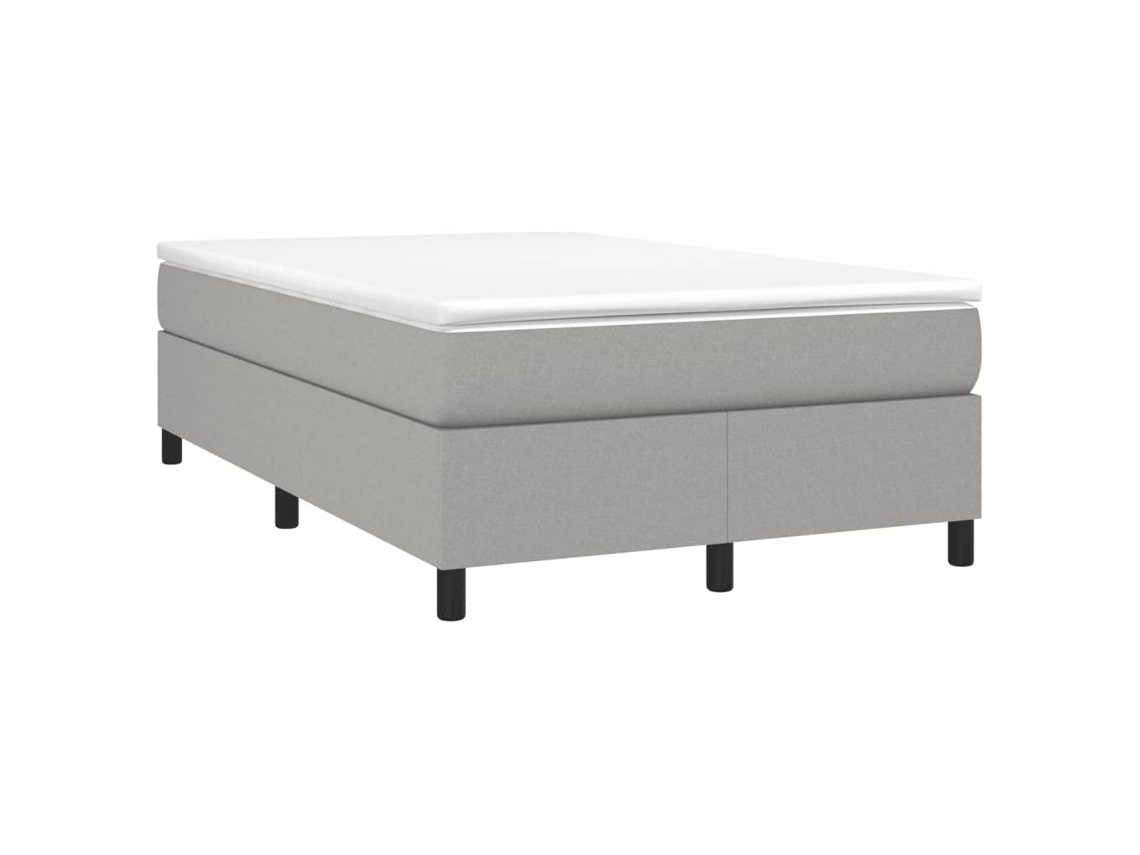 Cama Boxspring com Colchão 120x190 cm Tecido Cinzento Claro MAISON EXCLUSIVE