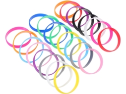 Conjunto Genérico De 24 Pulseiras Esportivas Silicone Para Futebol, Festivais, Aniversários, Feitas De Gel Silicone