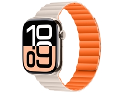 Bracelete Para Apple Watch 42/44/45/46/49mm Laranja Estelar Cuich