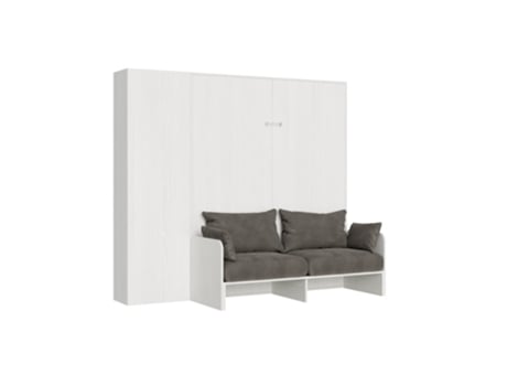 Cama de Casal Sofà Kentaro Ash Coluna Esquerda ITAMOBY Branco (220x100x123cm)