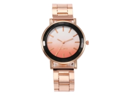 Relógio de Pulso Feminino Vansvar de Moda com Mostrador Degradê Laranja Quartzo