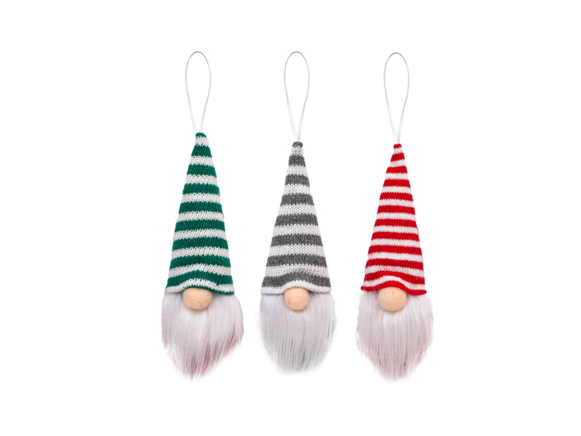 Laxiscreed Conjunto De 3 Ornamentos De Natal Em Tricô Com Bonecos Faceless Para Decoração De Árvore Natalícia