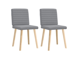 Maison Exclusive - Cadeiras De Jantar 2 Pcs Tecido Cinzento-claro