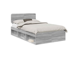 Estrutura da Cama com Cabeceira Cinza Sonoma 120x200 cm MAISON EXCLUSIVE
