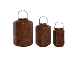 Conjunto de 3 Castiçais de Metal 32cm/26cm 26x26x38,5cm ALEXANDRA HOUSE LIVING