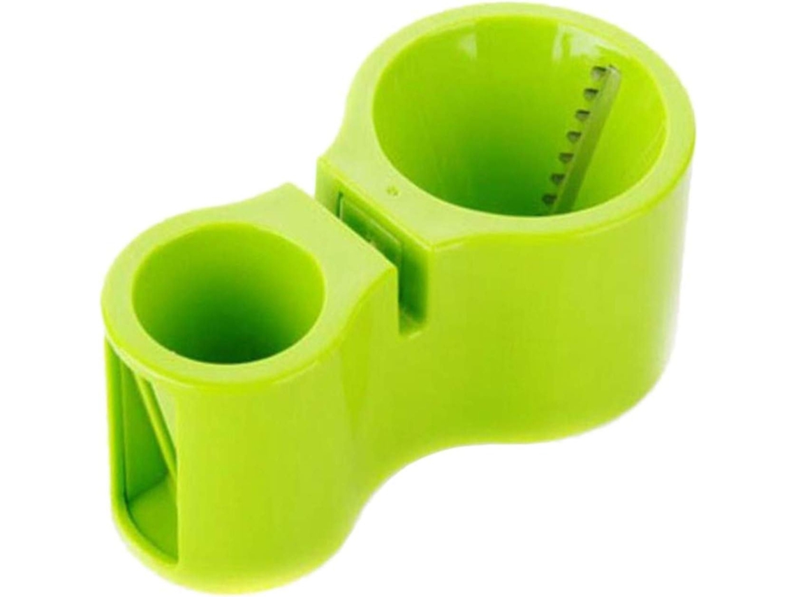 Ralador Espiral Criativo De Cabeça Dupla Com Afiador Verde, Utensílio De Cozinha