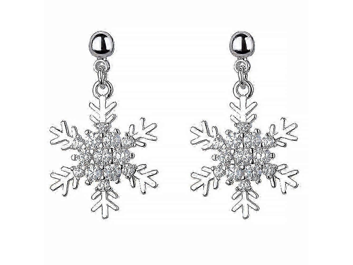 Brincos De Gota De Floco De Neve De Natal, Com Strass, Presente