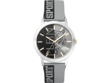 Relógio Homem Legend 44mm 44,00 Mm Bracelete De Silicone Cor Da Bracelete Cinza, Preto À Prova De Água 5 Bar Philipp Plein Sport