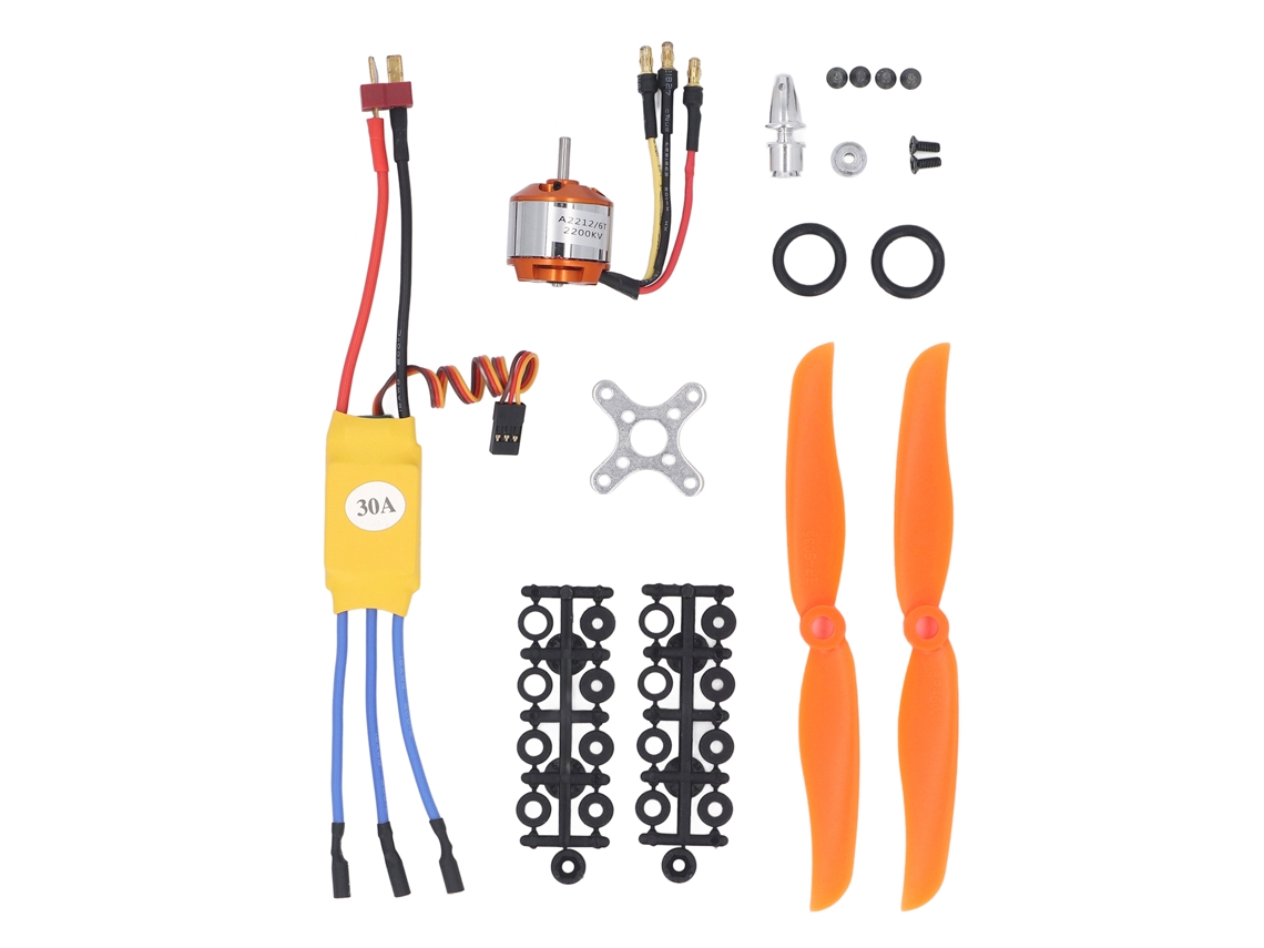 Yuru kit Motor Esc Hélice Rc 2212 6t 2200kv Brushless 30a para Quadricóptero F450 550