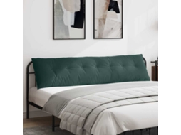 Vidaxl Travesseiro Para Costas Verde-escuro 200 X 50 Cm