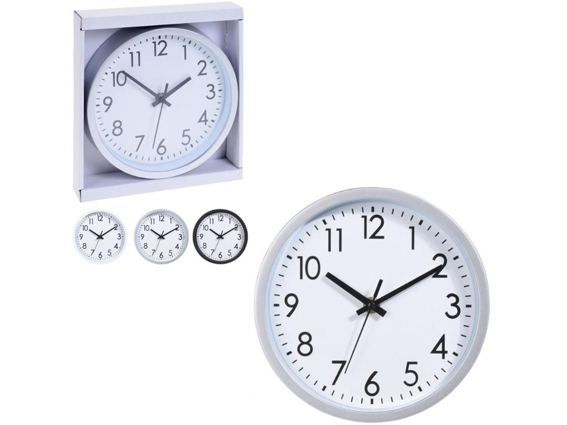 Reloj pared plastico 20cm surtido