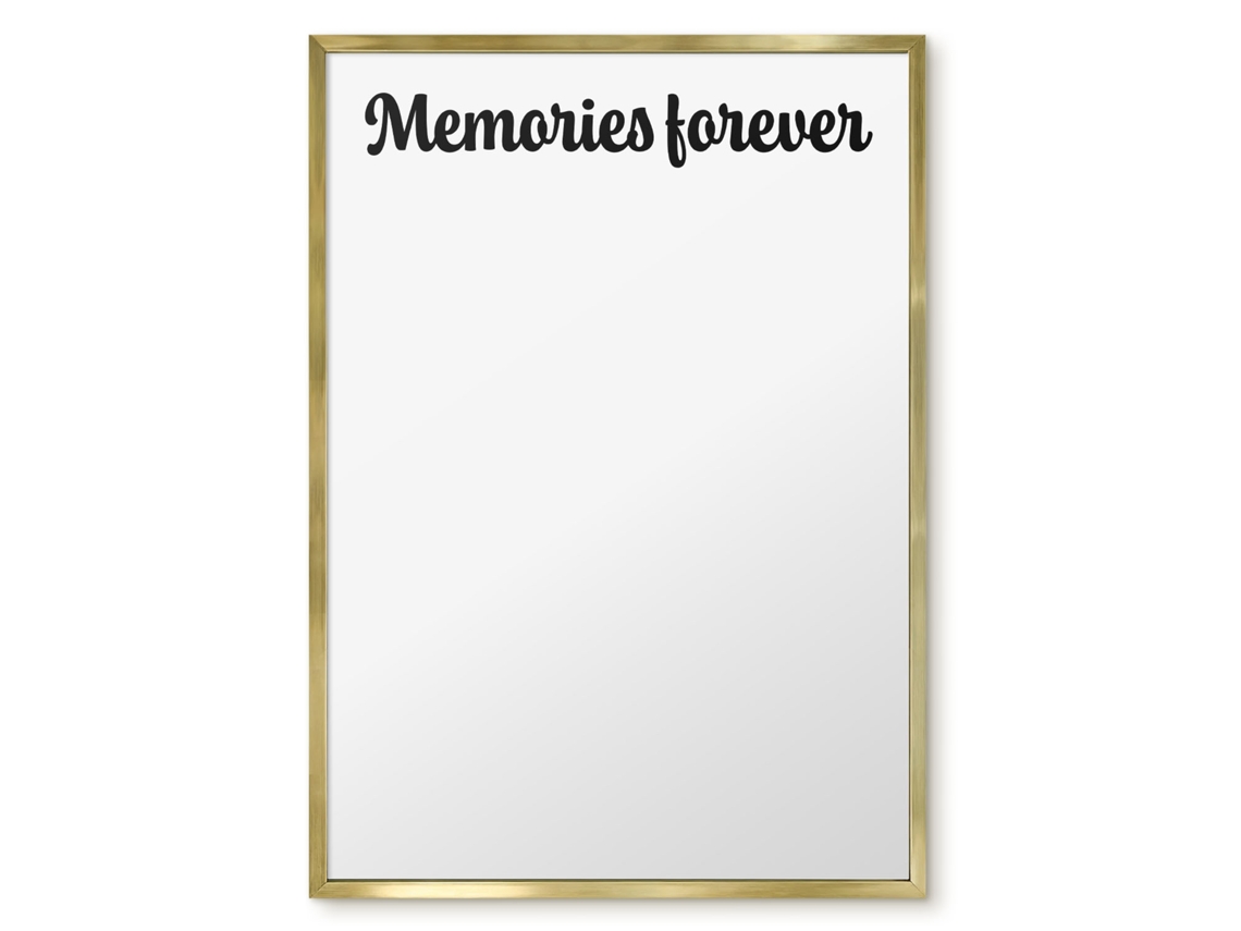 Quadro de vidro magnético "Memórias para sempre" para o hall de entrada Espelharte (50x70 cm)