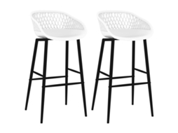 Vidaxl Cadeiras De Bar 2 Pcs Branco