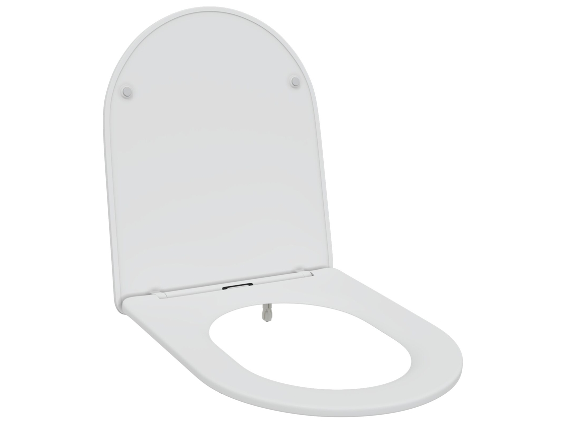 Assento De Privada Moderno E De Fecho Suave Vidaxl White Plastic