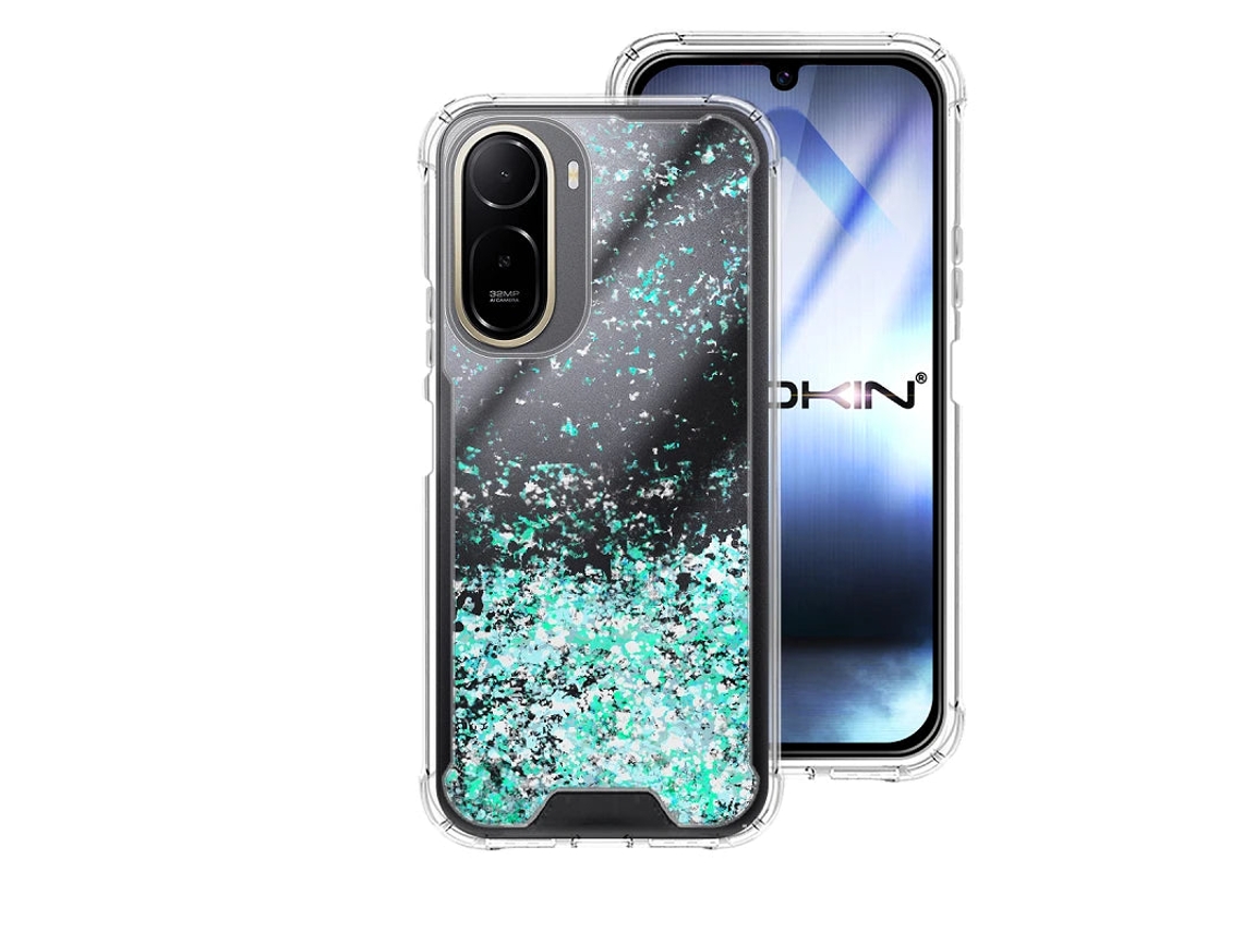 Capa Xiaomi Redmi A7 Pro Purpurina - Azul Turquesa