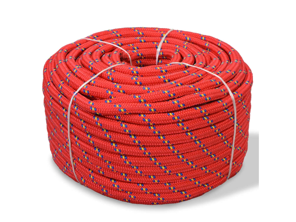 Vidaxl Corda Náutica Em Polipropileno 14 Mm 50 M Vermelho