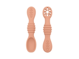 Colher de Silicone DUREFORWARD amarela para macarrão de arroz de bebê