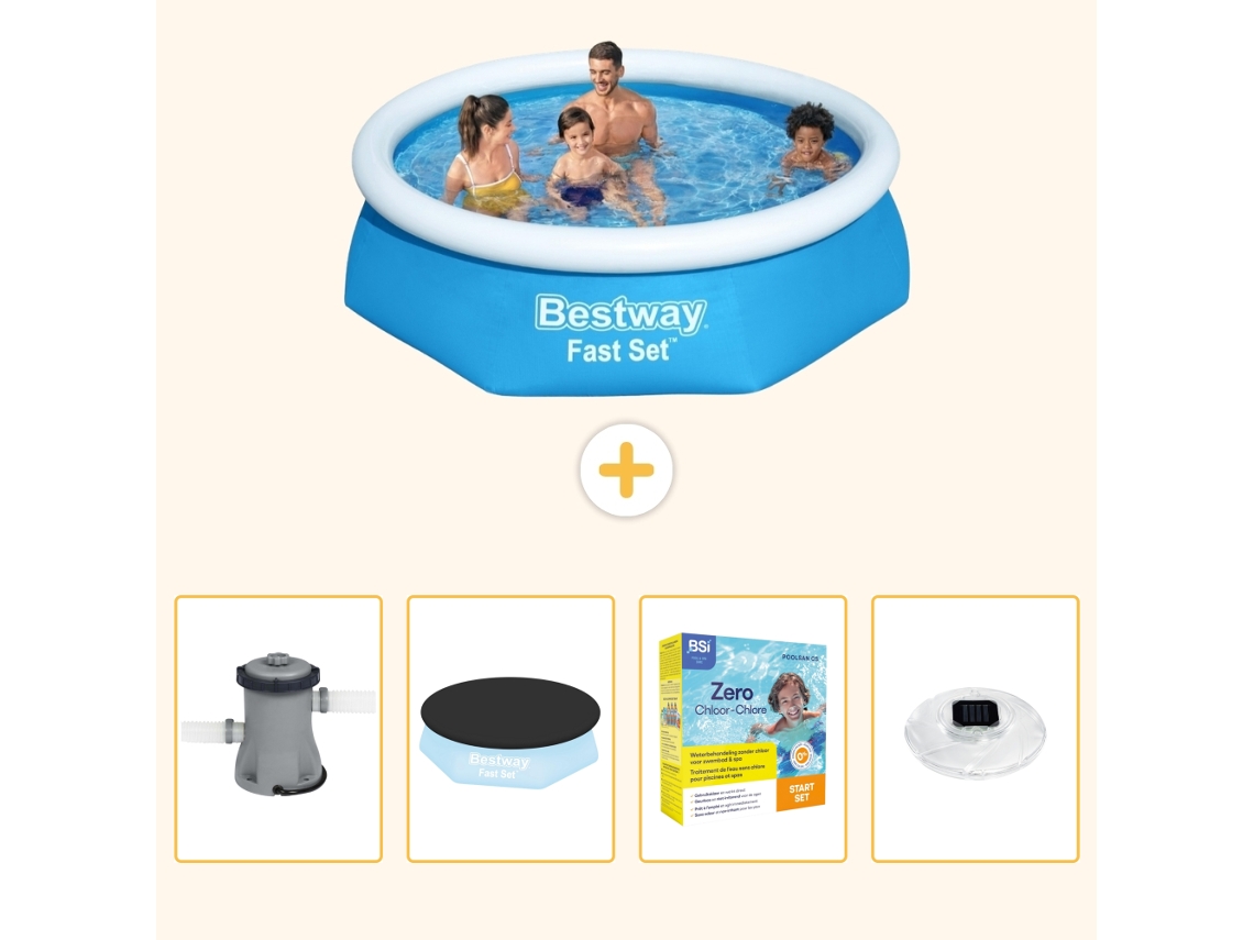 Bestway Piscina Bestway Fast Set Redonda - 244x61 Cm - 5-peças S178